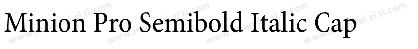 Minion Pro Semibold Italic Caption字体转换